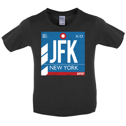 New York Airport Kids T Shirt