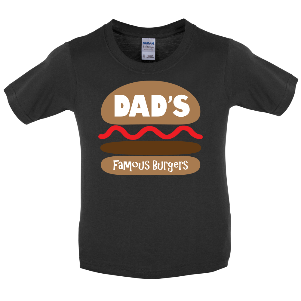 Dad's Famous Burgers Kids T Shirt