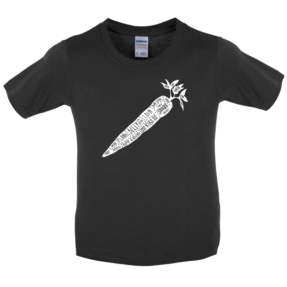 Butcher Carrot Diagram Kids T Shirt
