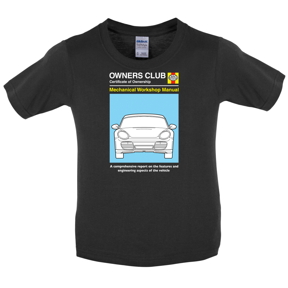 Car Owners Manual 987 Kids T Shirt