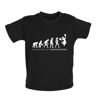 Evolution Of Woman Cheerleading Baby T Shirt