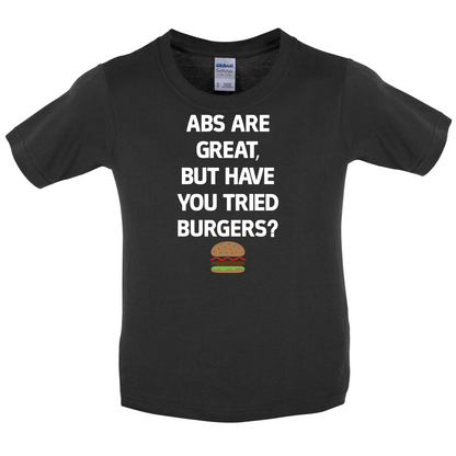 Abs Are Great, Burgers Kids T Shirt