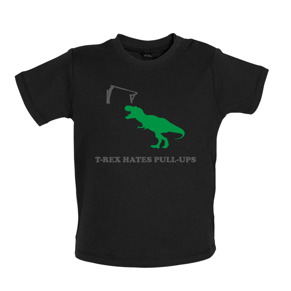T-Rex Hates Pull-Ups Baby T Shirt