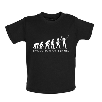 Evolution Of Woman Tennis Baby T Shirt