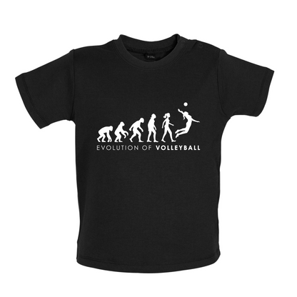 Evolution Of Woman Volleyball Baby T Shirt