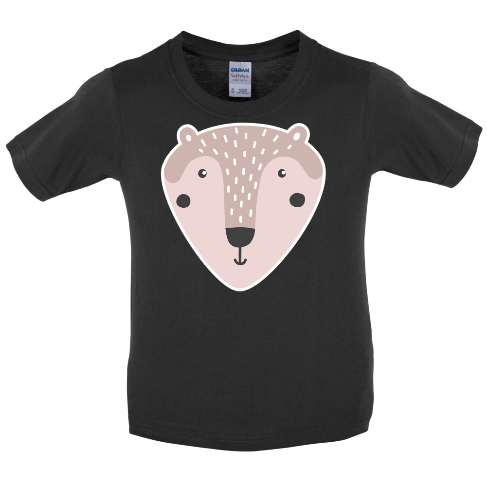 Smiley Face Mr Bear Kids T Shirt
