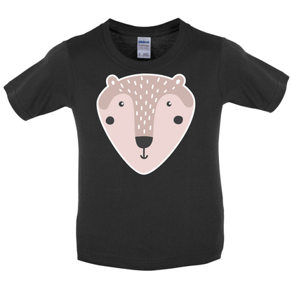 Smiley Face Mr Bear Kids T Shirt