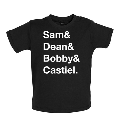 Sam & Dean & Bobby & Castiel Baby T Shirt