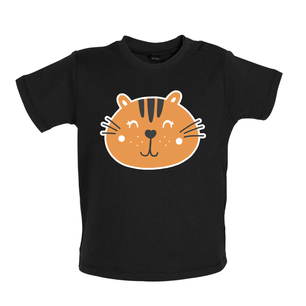 Smiley Face Tiger Baby T Shirt