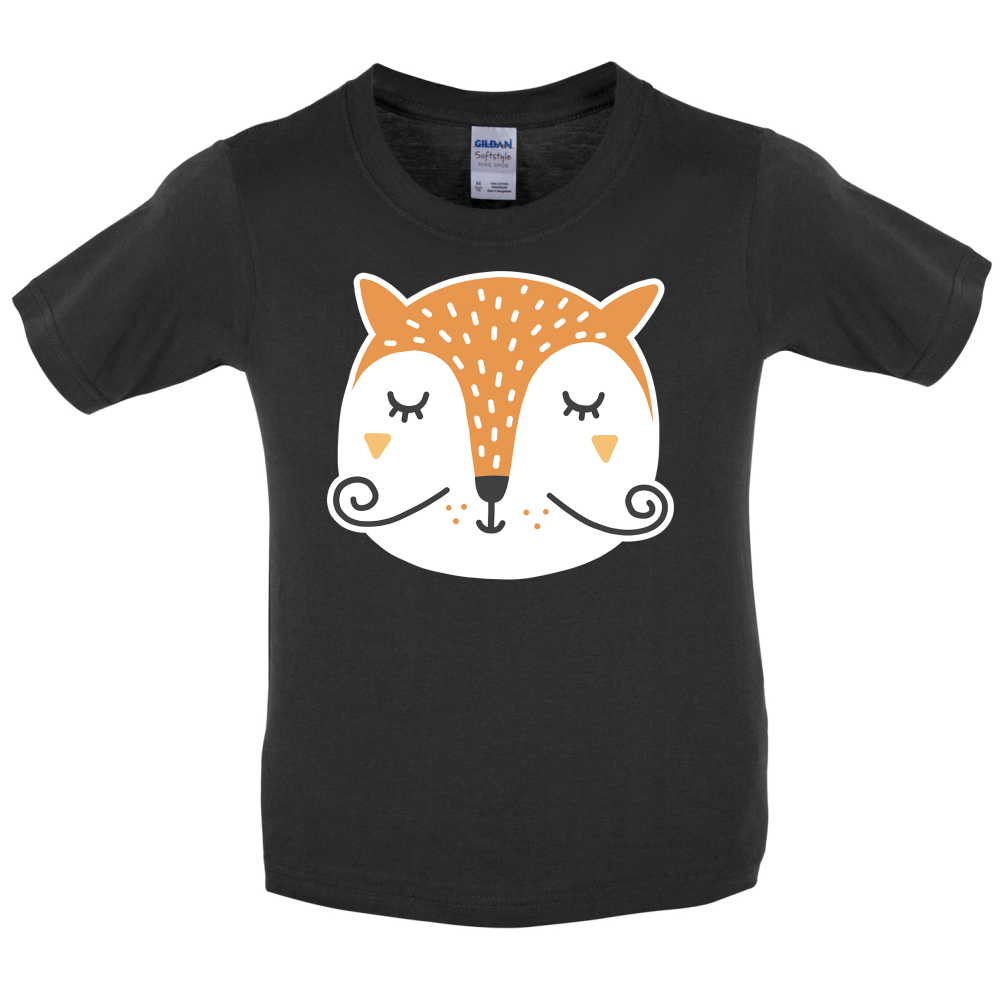 Smiley Face Mr Fox Kids T Shirt