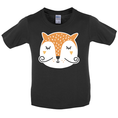 Smiley Face Mr Fox Kids T Shirt