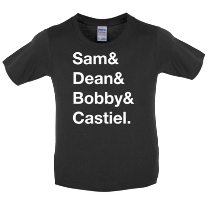 Sam & Dean & Bobby & Castiel Kids T Shirt