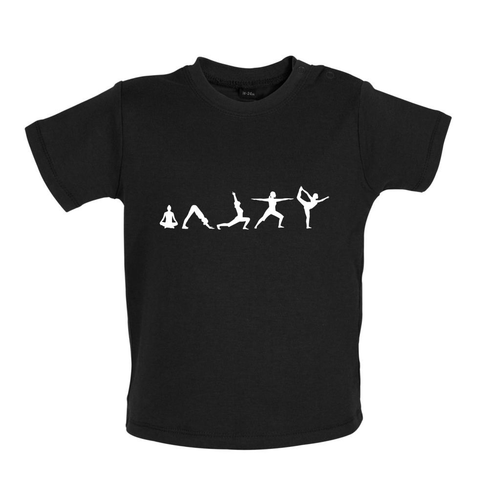 Evolution Of Yoga Baby T Shirt