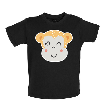 Smiley Face Monkey  Baby T Shirt