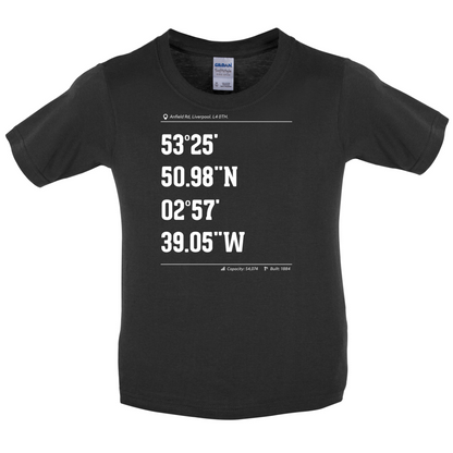 Stadium Coordinates Liverpool Kids T Shirt