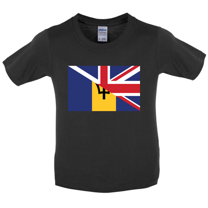 Half Barbados Half UK Kids T Shirt