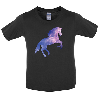 Galaxy Horse Kids T Shirt
