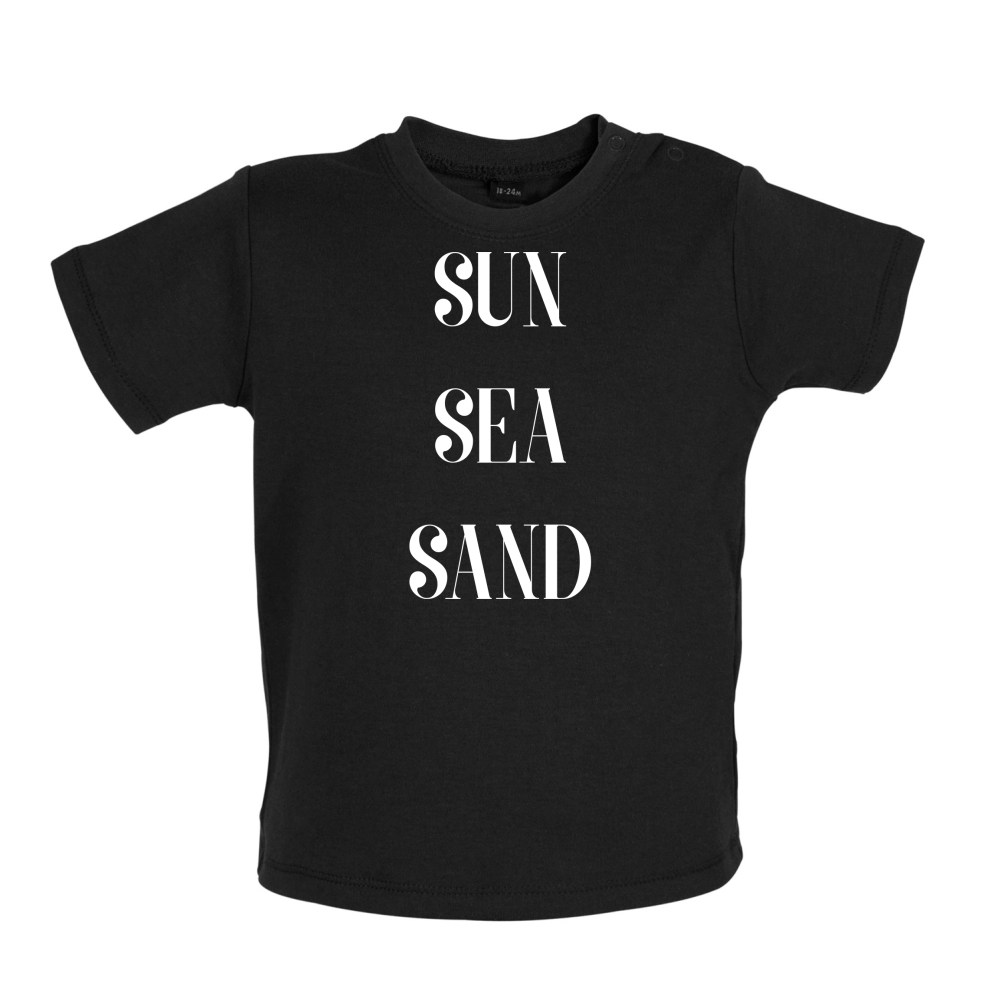 Sun Sea Sand Baby T Shirt