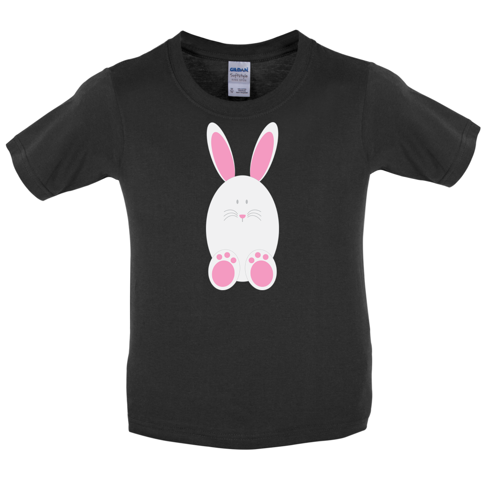 White Easter Bunny Kids T Shirt