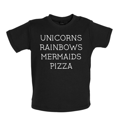 Unicorn, Rainbows, Mermaids Baby T Shirt