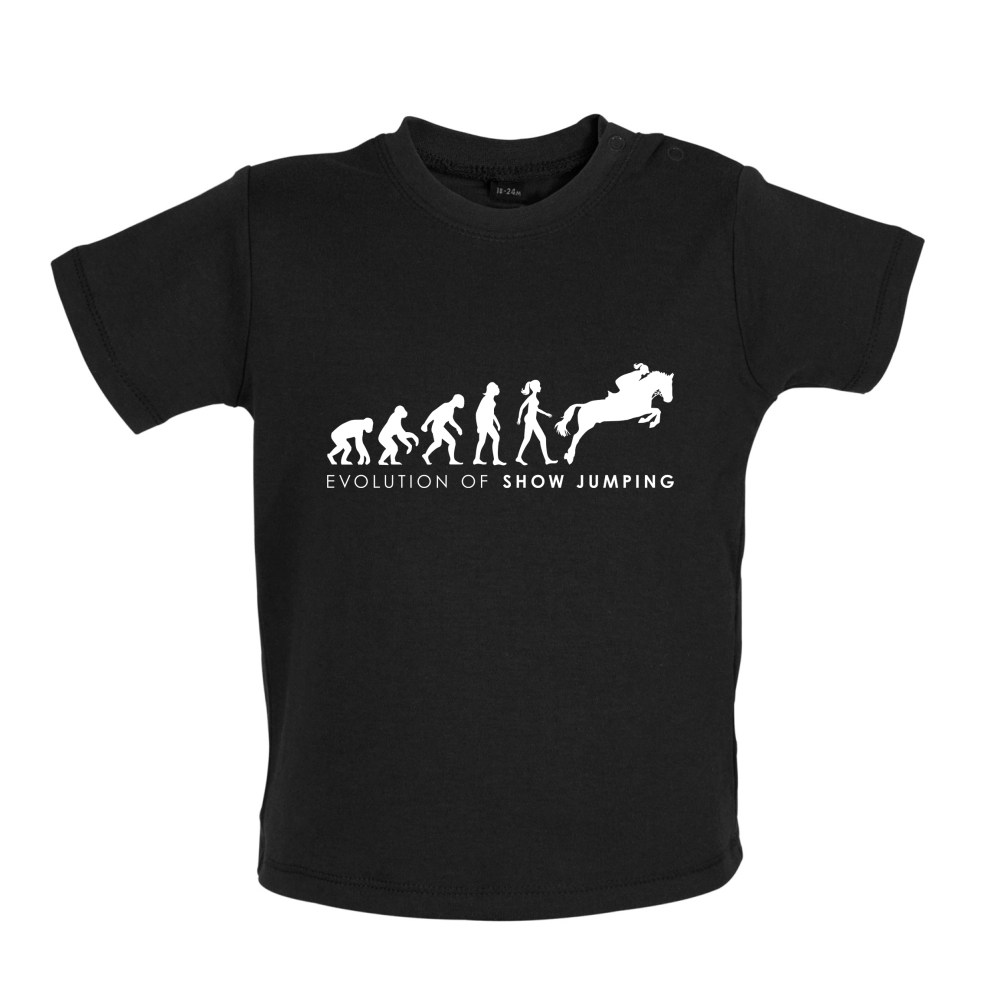 Evolution Of Woman Show Jumping Baby T Shirt