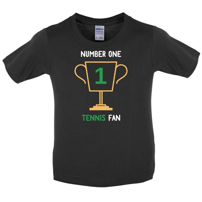 Number 1 Tennis Fan Kids T Shirt