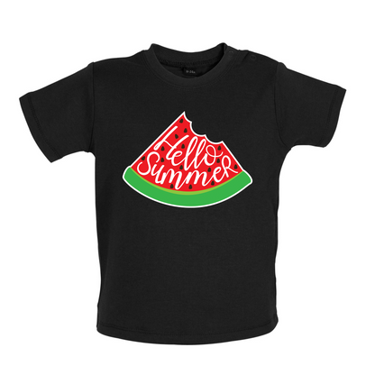 Hello Summer Watermelon Baby T Shirt