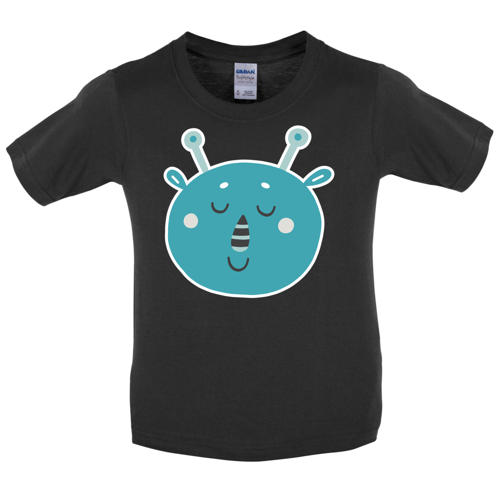 Smiley Face Martian Kids T Shirt