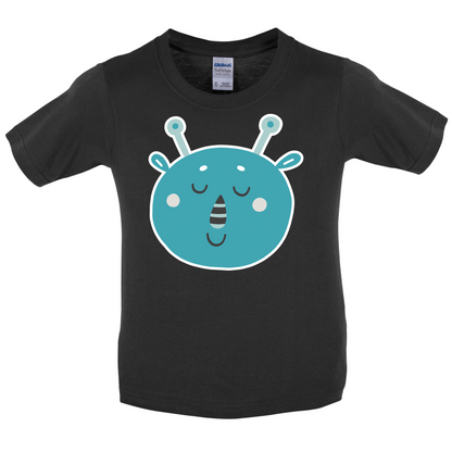 Smiley Face Martian Kids T Shirt