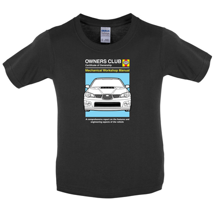 Car Owners Manual Impreza Kids T Shirt