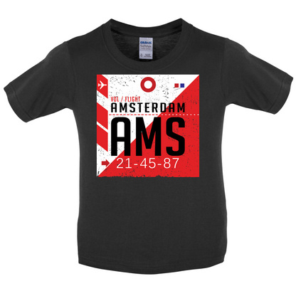 Amsterdam Airport  Kids T Shirt