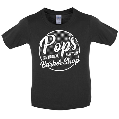Pop's Barber Shop Kids T Shirt