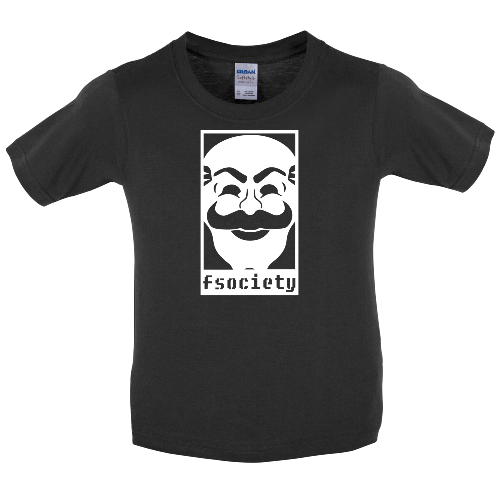 Fsociety Mask Kids T Shirt