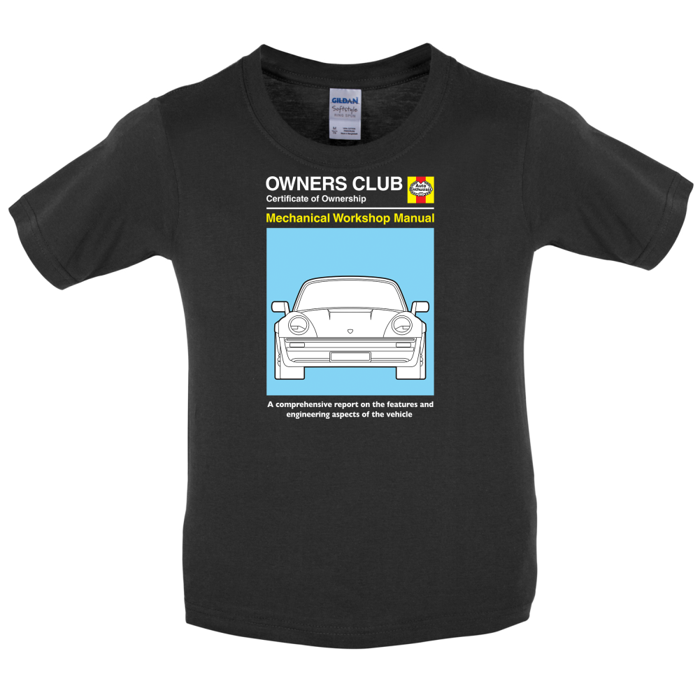 Car Owners Manual 930 Turbo Kids T Shirt