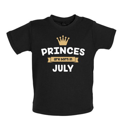 Princes Are Born In July Baby T Shirt