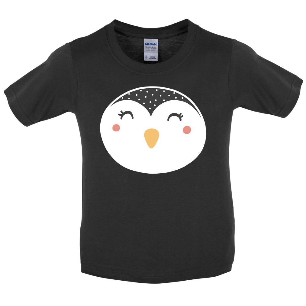 Smiley Face Penguin Kids T Shirt