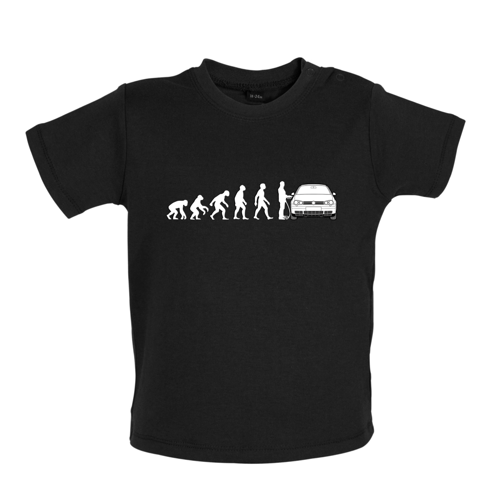 Evolution of Man Mk4 Golf Driver Baby T Shirt