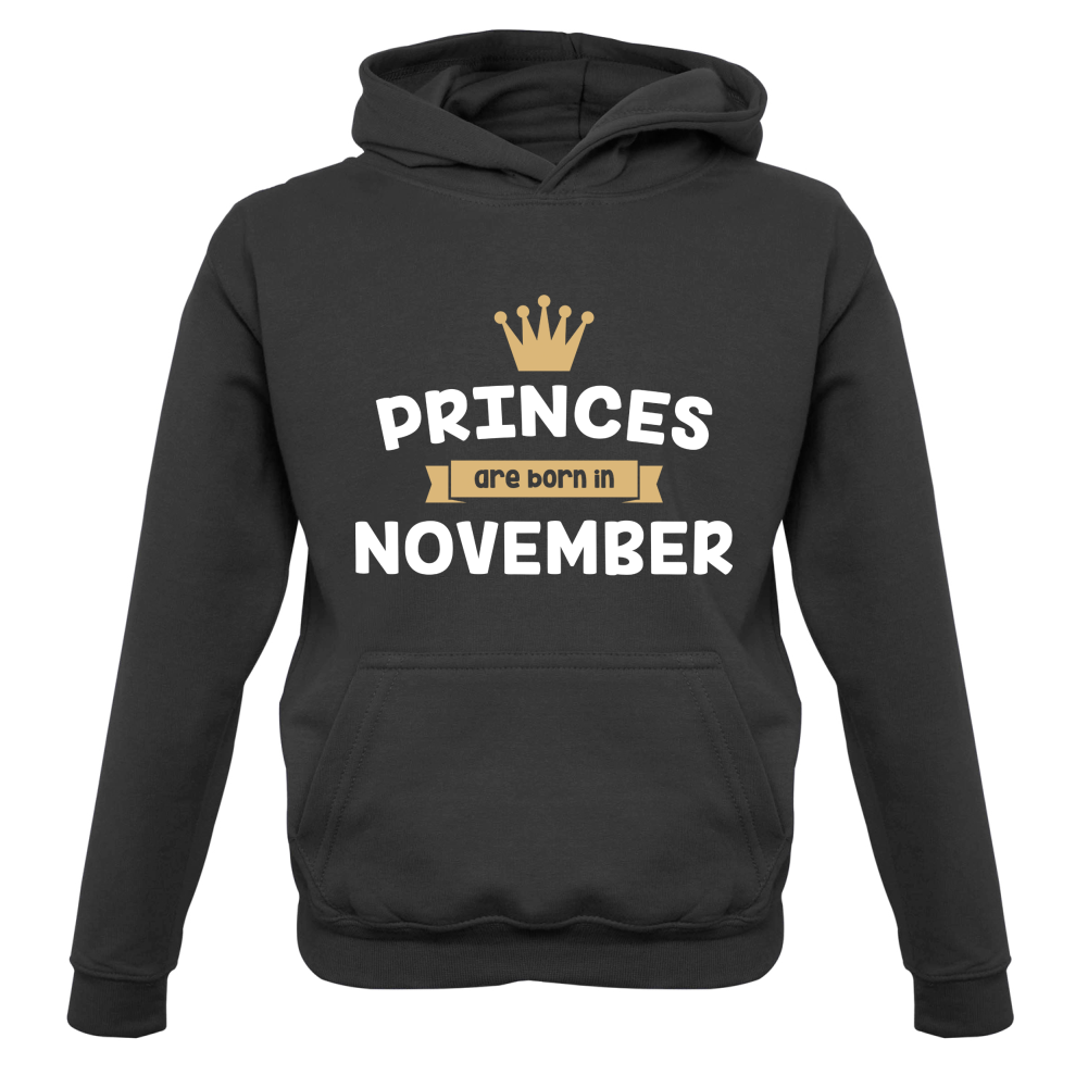 Princes Are Born In November Kids T Shirt