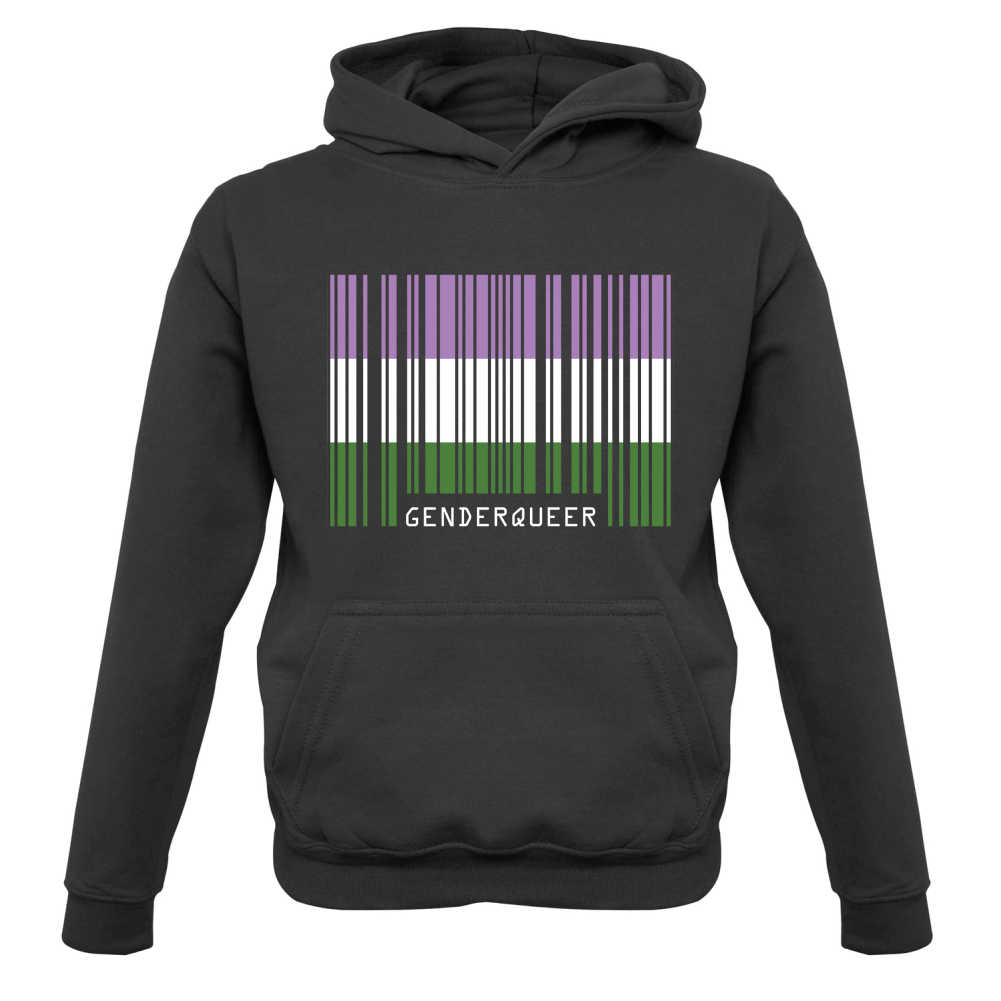 LGBT Barcode Flags - Gender Queer Kids T Shirt