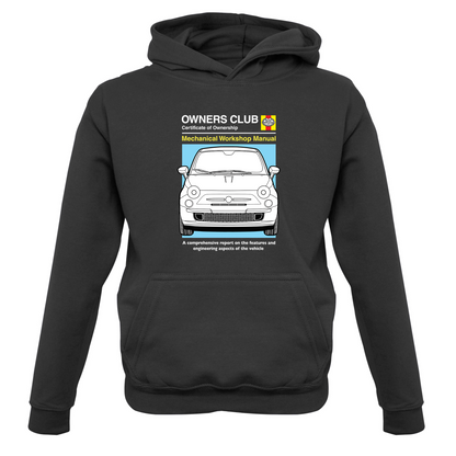 Car Owners Manual Fiat 500 Kids T Shirt