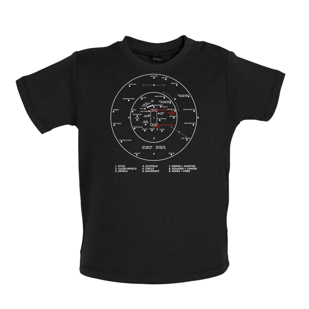 Cricket Ground Diagram Baby T Shirt