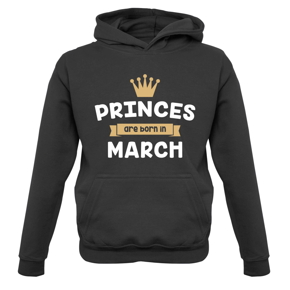 Princes Are Born In March Kids T Shirt
