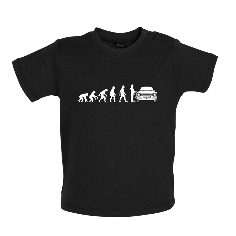 Evolution of Man Mk1 Escort Driver Baby T Shirt