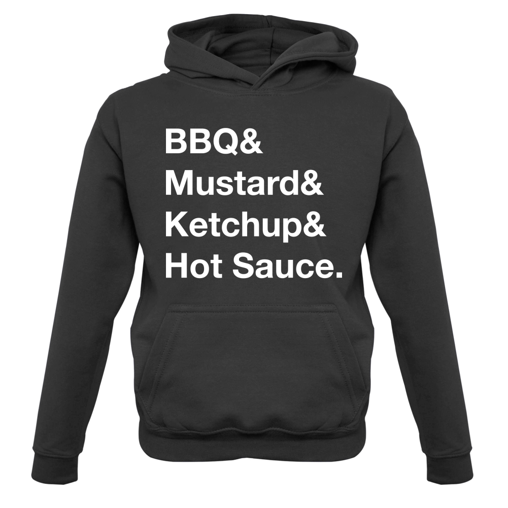 BBQ & Mustart & Ketchup Kids T Shirt