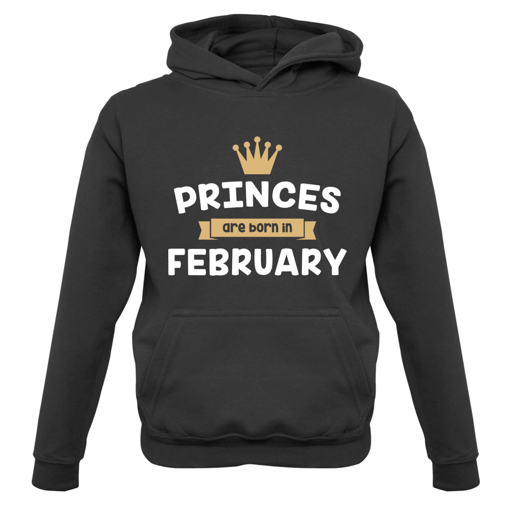 Princes Are Born In February Kids T Shirt