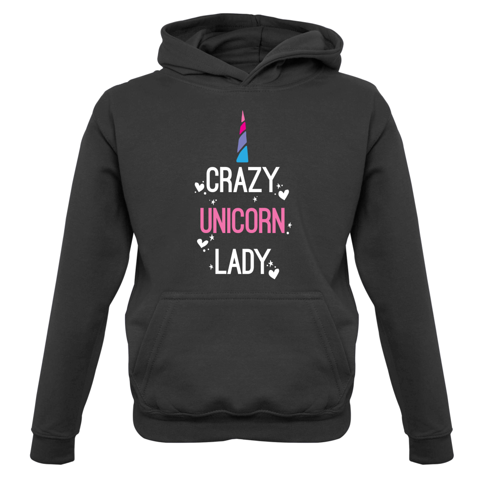 Crazy Unicorn Lady Kids T Shirt