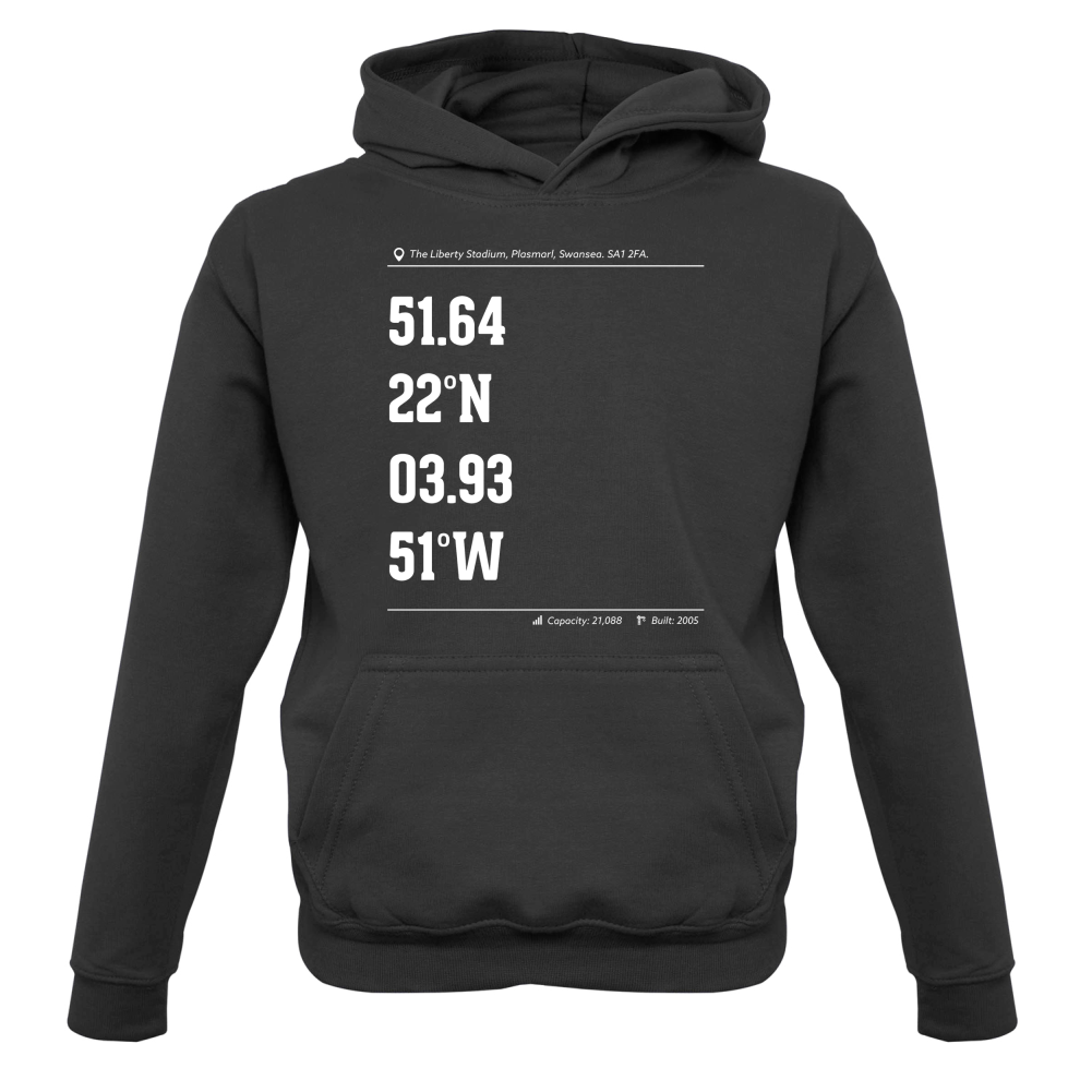 Stadium Coordinates Swansea Kids T Shirt