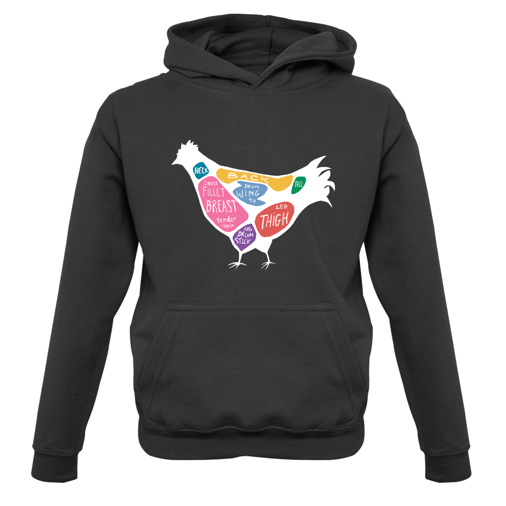 Butcher Chicken Diagram Kids T Shirt