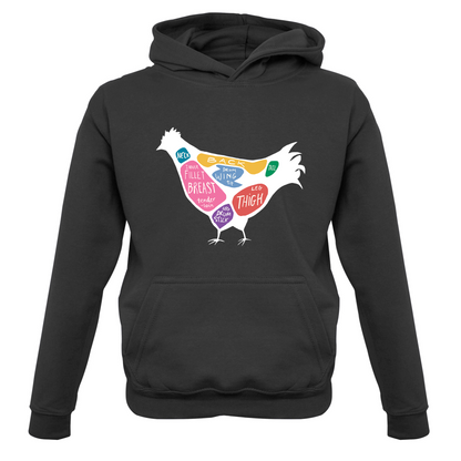 Butcher Chicken Diagram Kids T Shirt