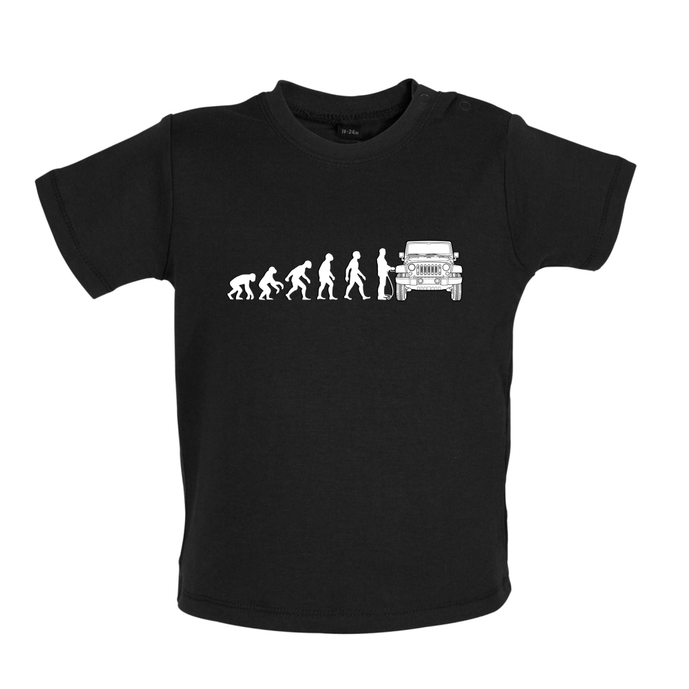 Evolution of Man JK Driver Baby T Shirt